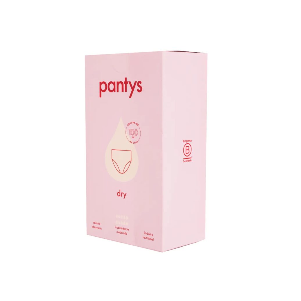 Calcinha Absorvente para Incontinência Pantys Dry Preta G Absorção Moderada 1 unidade