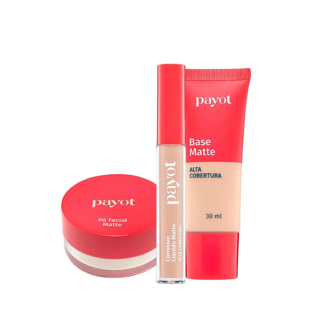 Kit Payot Alta Cobertura Pó Solto e Base Corretivo (3 Produtos)