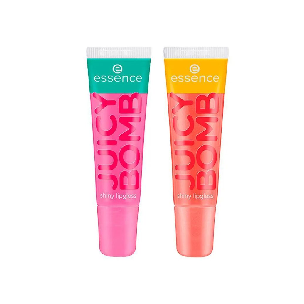 Kit Essence Gloss Labial Líquido Cintilante Juicy Bomb 102 Witty Watermelon 10ml + Gloss 103 Proud Papaya 10ml