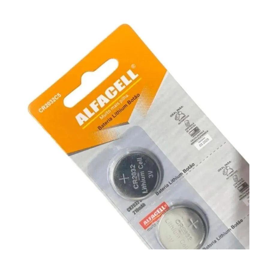 Kit 5- Bateria Cr2032 para Chave Canivete Alarme de Carro