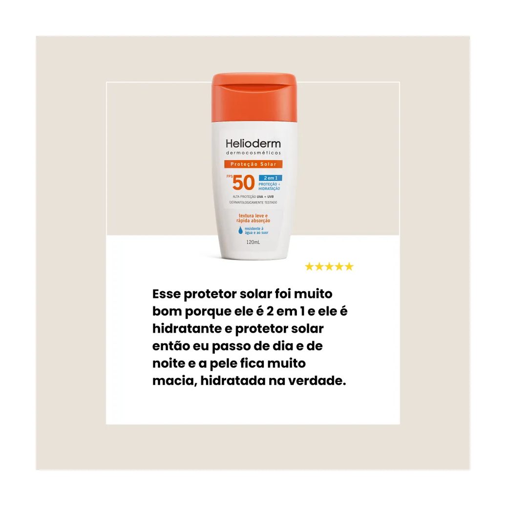Kit Helioderm Suncare Protetor Solar Corporal FPS 50 com 200ml + 120ml