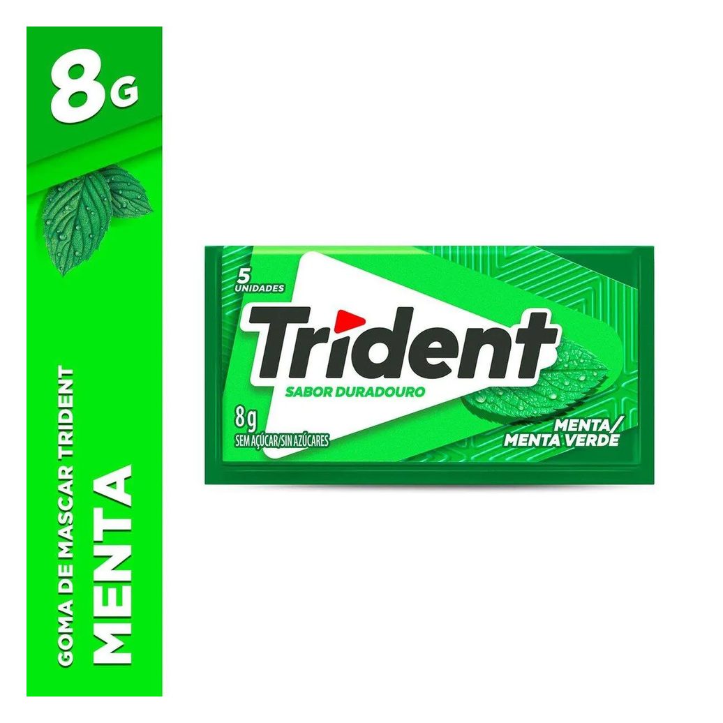 Goma de Mascar Trident Menta Sem Açúcar 8g