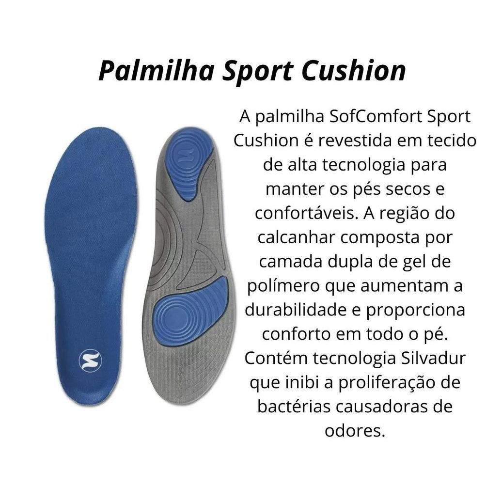 Palmilha Sofcomfort Sport Masculino 39 a 44 Chantal