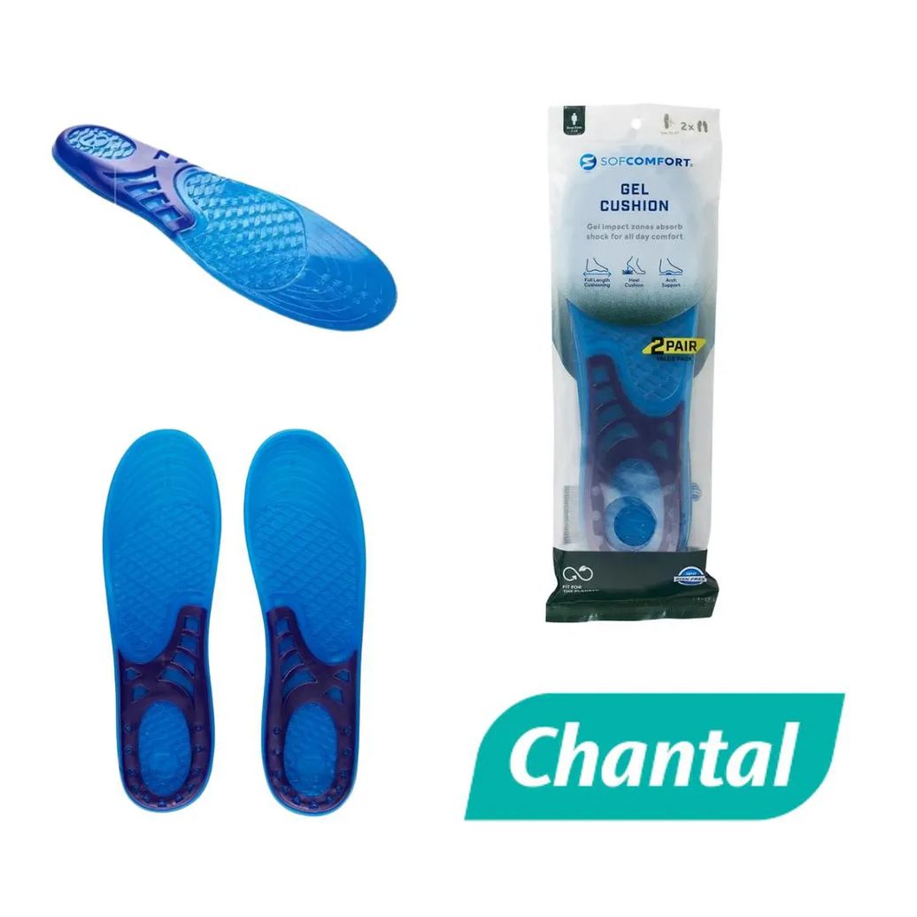 Palmilha Sofcomfort Cushioning Gel (2 Pares) Masculino 39 a 44 Chantal