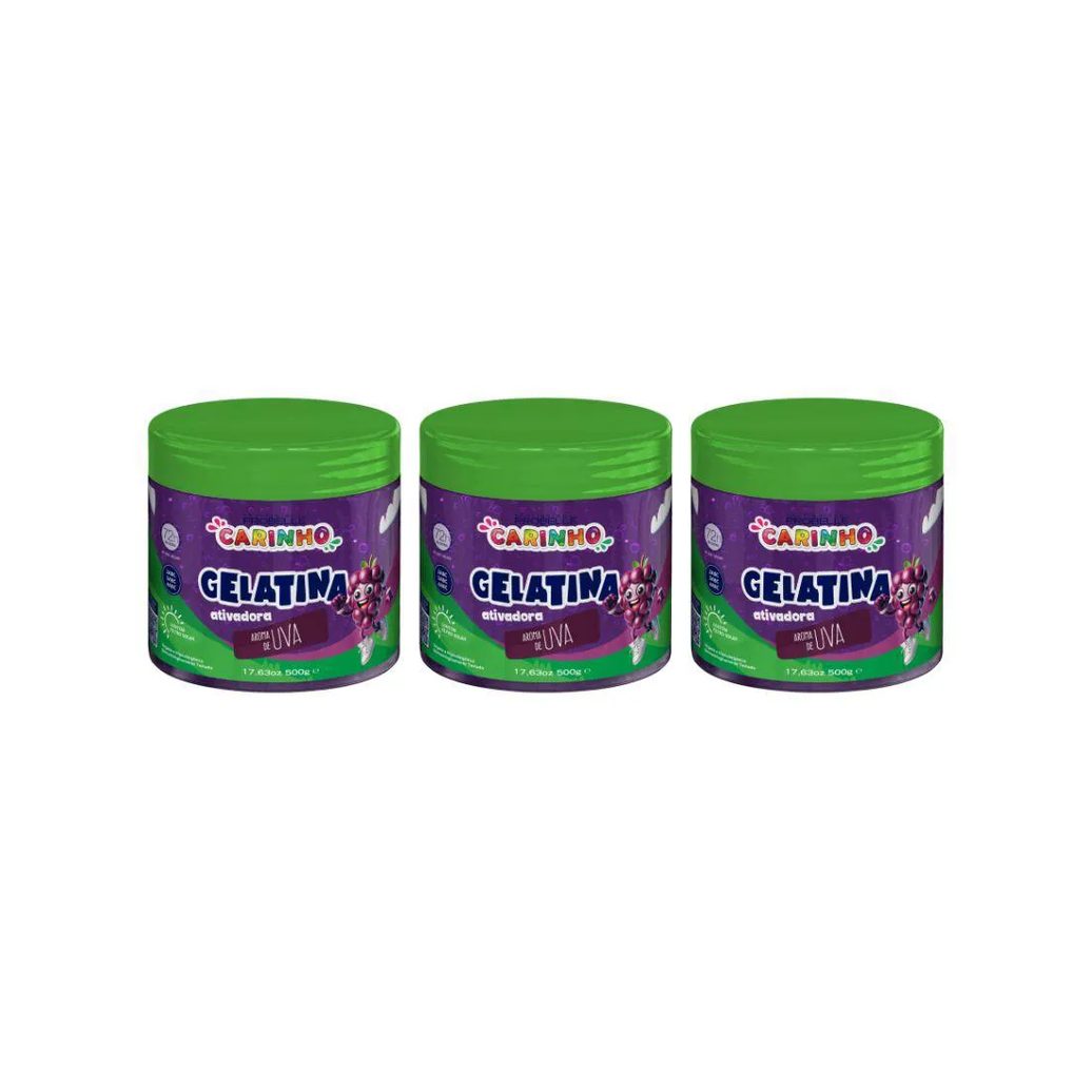 Gelatina Capilar Probelle Super Bonita 500g Carinho Uva - 3un