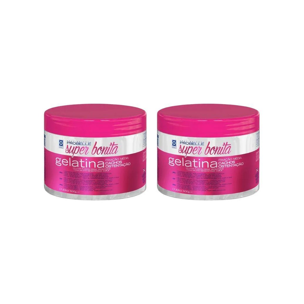 Gelatina Capilar Probelle Super Bonita 500g Cachos Osten 2un