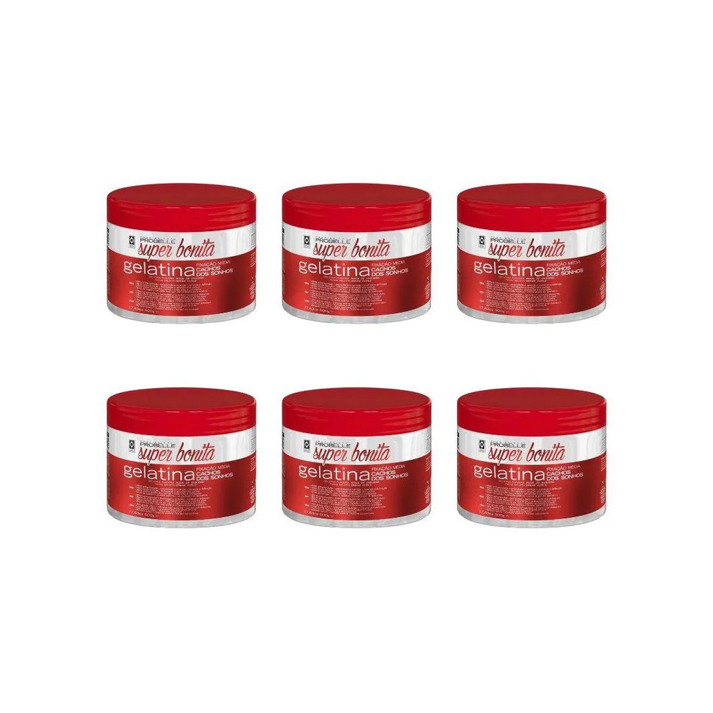 Gelatina Capilar Probelle Super Bonita 500g Cacho Sonhos 6un