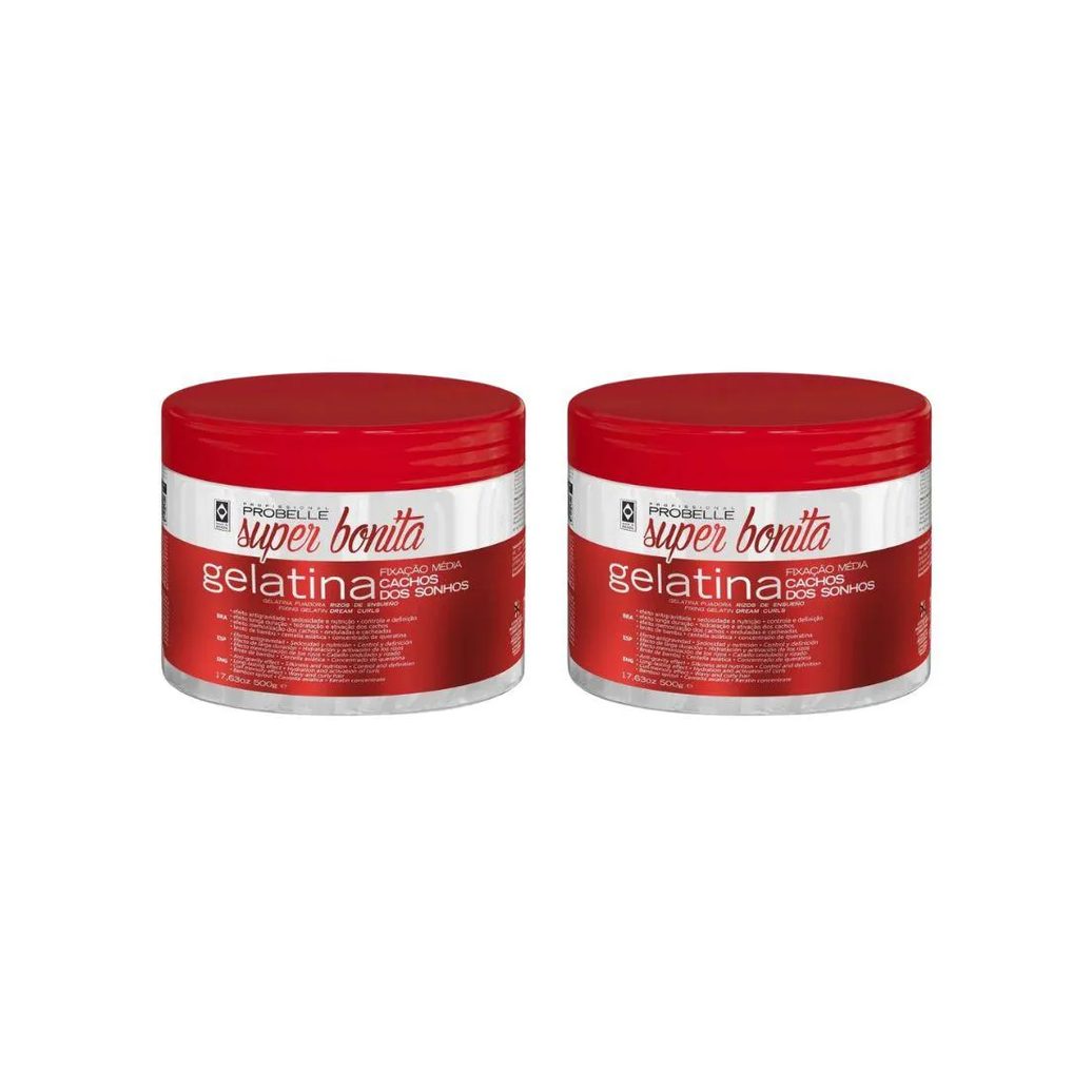 Gelatina Capilar Probelle Super Bonita 500g Cacho Sonhos 2un