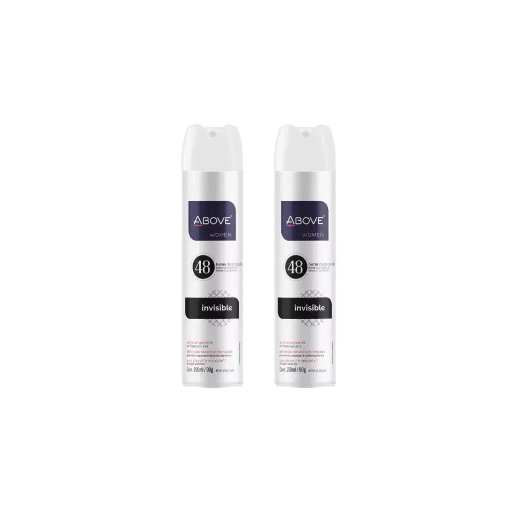 Desodorante Aero Above 150ml Fem Invisible Black White - Kit C / 2un