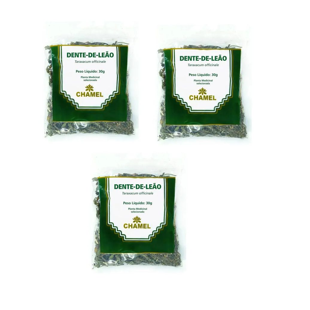 Kit 03 Pacote de Chá Dente de Leão 30g - Chamel