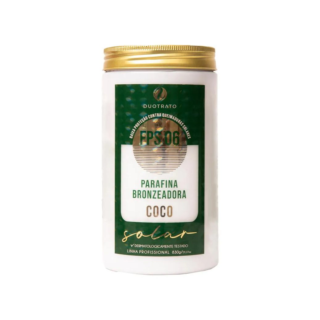 Parafina Bronzeadora Duotrato 830g - Coco
