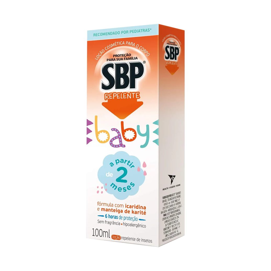 Repelente Infantil SBP Baby Icaridina Sem Fragrância Loção 100ml