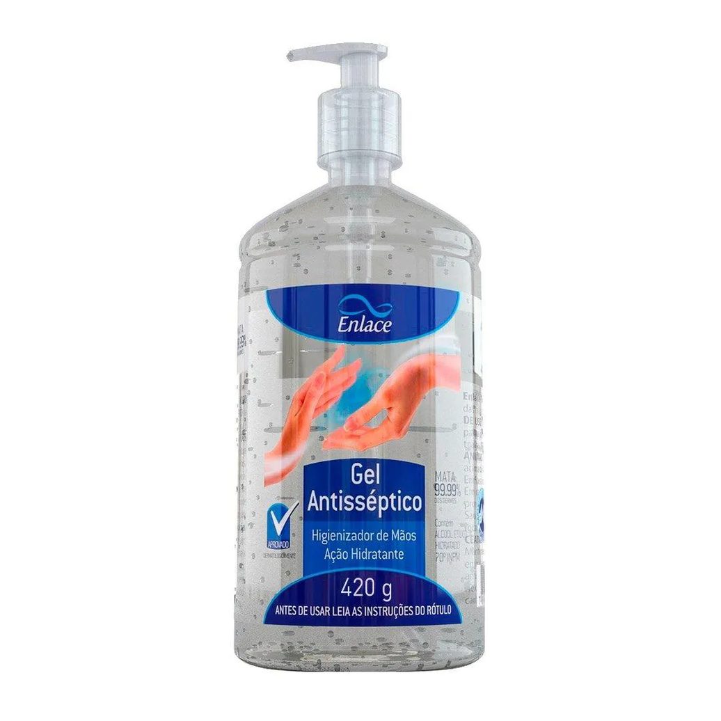 Gel Antisséptico Enlace 70% 420g - Embalagem com 6 unidades