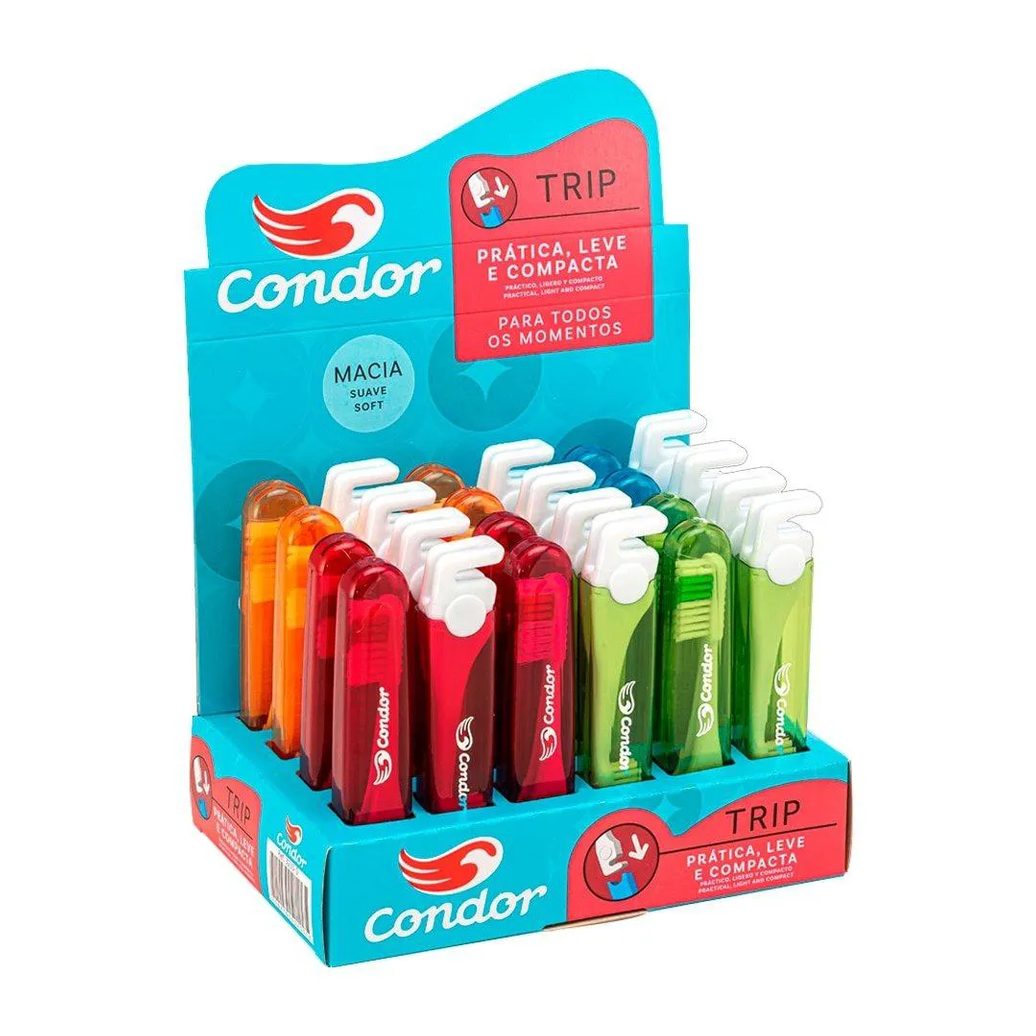 Escova Dental Condor Sm 3235 Trip Embalagem com 24 unidades