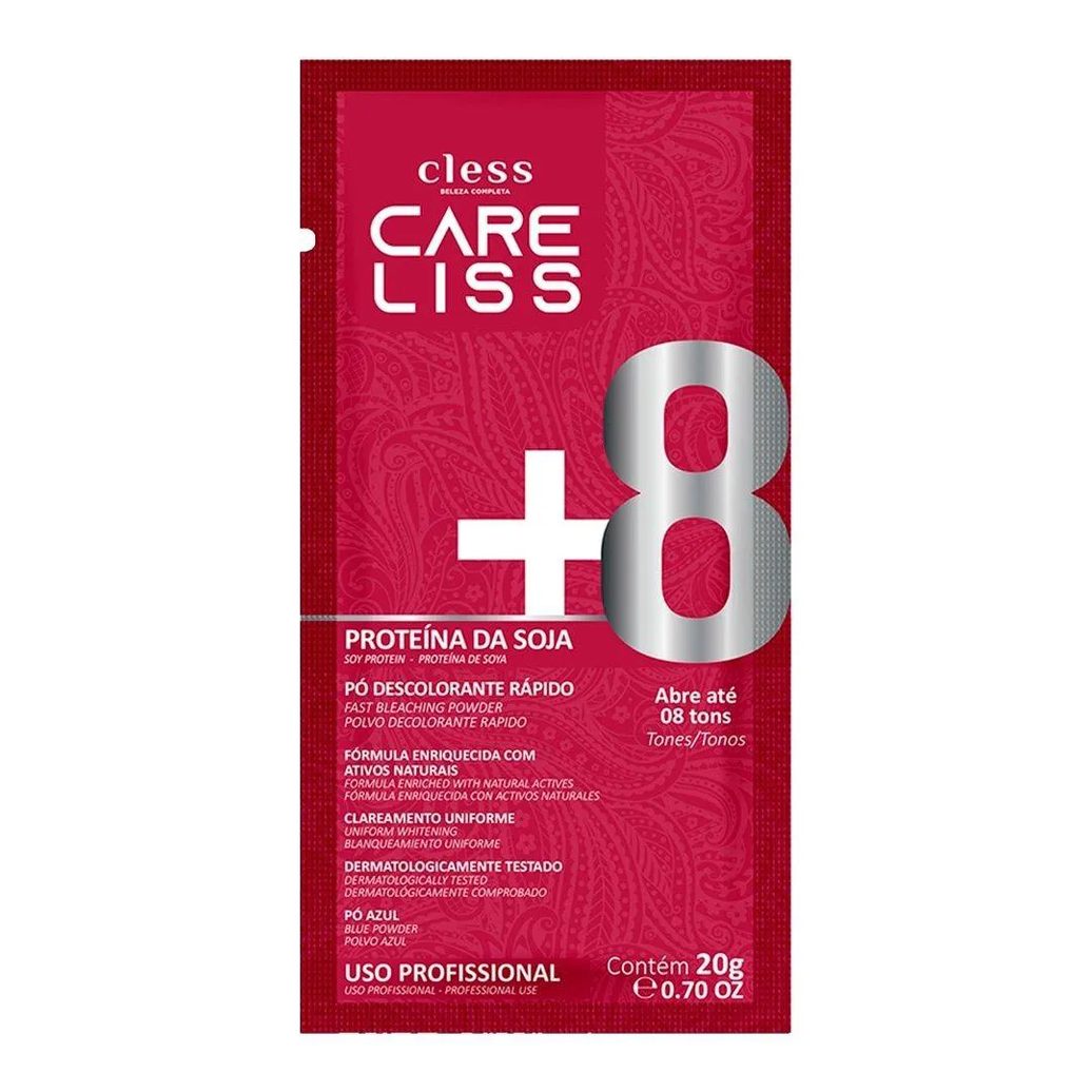 Descolorante em Pó Care Liss com Proteína da Soja 20g - Embalagem com 12 unidades