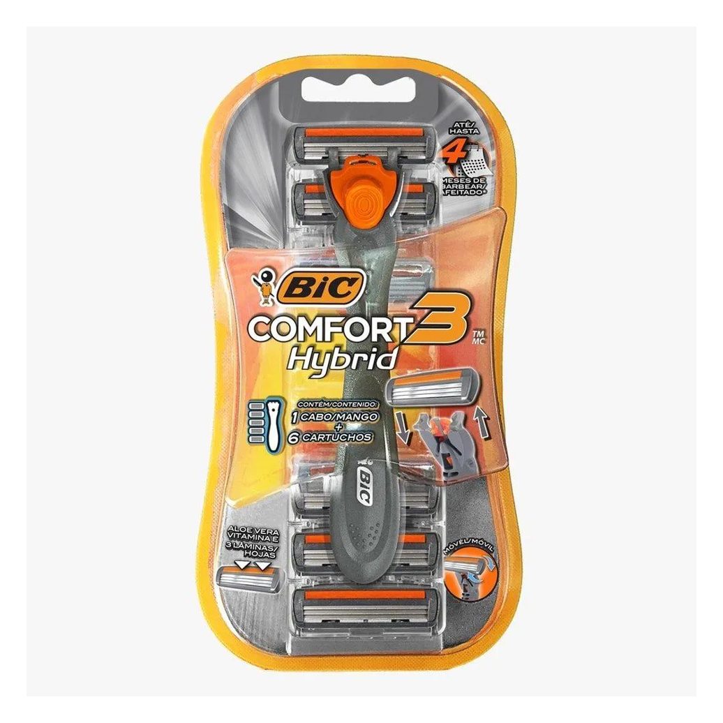Aparelho Bic Comfort 3 Hybrid + 6 Cargas