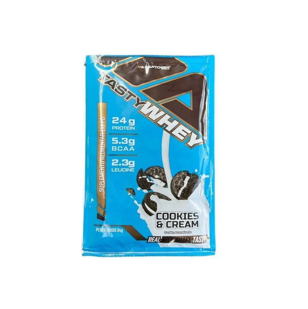 Tasty Whey Sachê - Sabor: Cookies e Cream (34g)