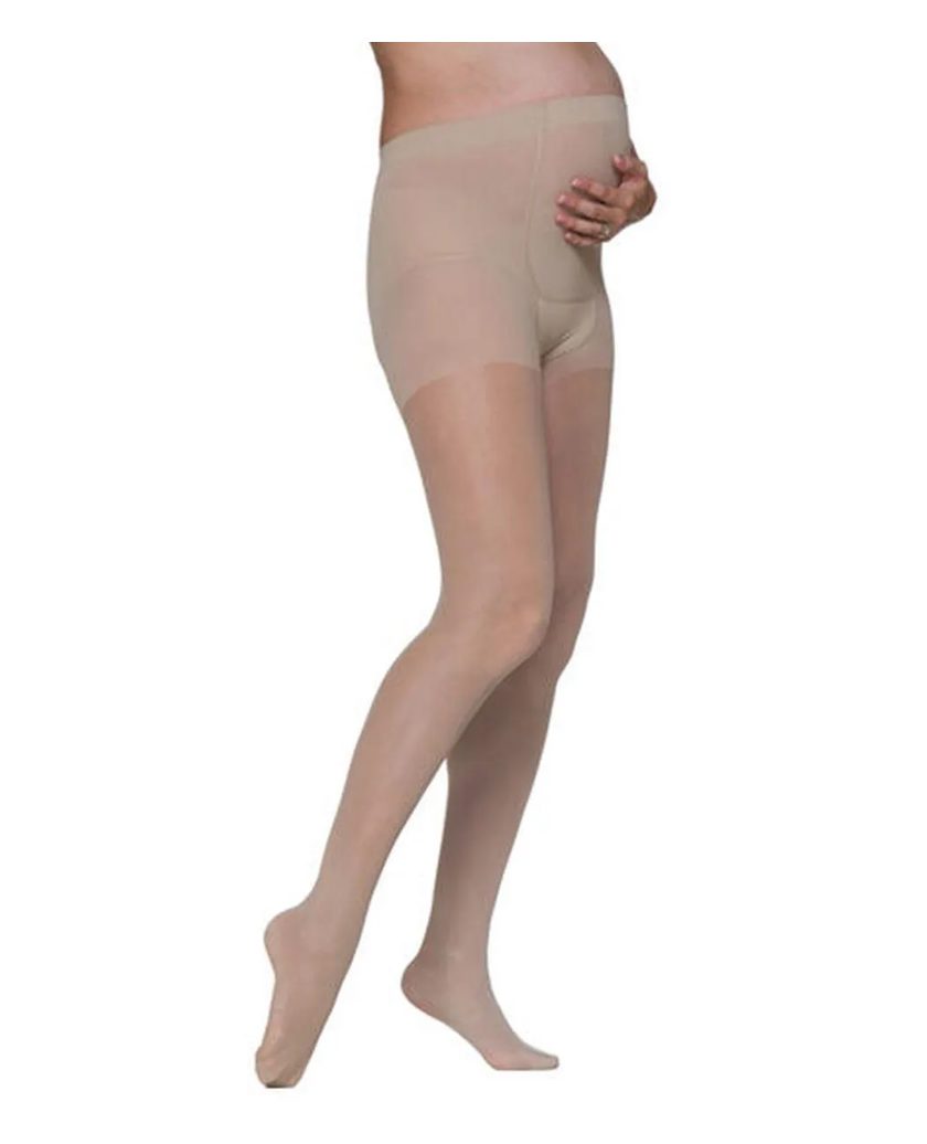 Meia Calca Sigvaris Gestante 120A 15-20 Mmhg Ponteira Aberta D Natural
