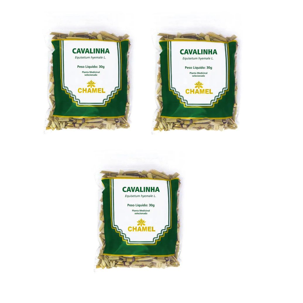 Kit 03 Pacote de Chá Cavalinha 30g - Chamel