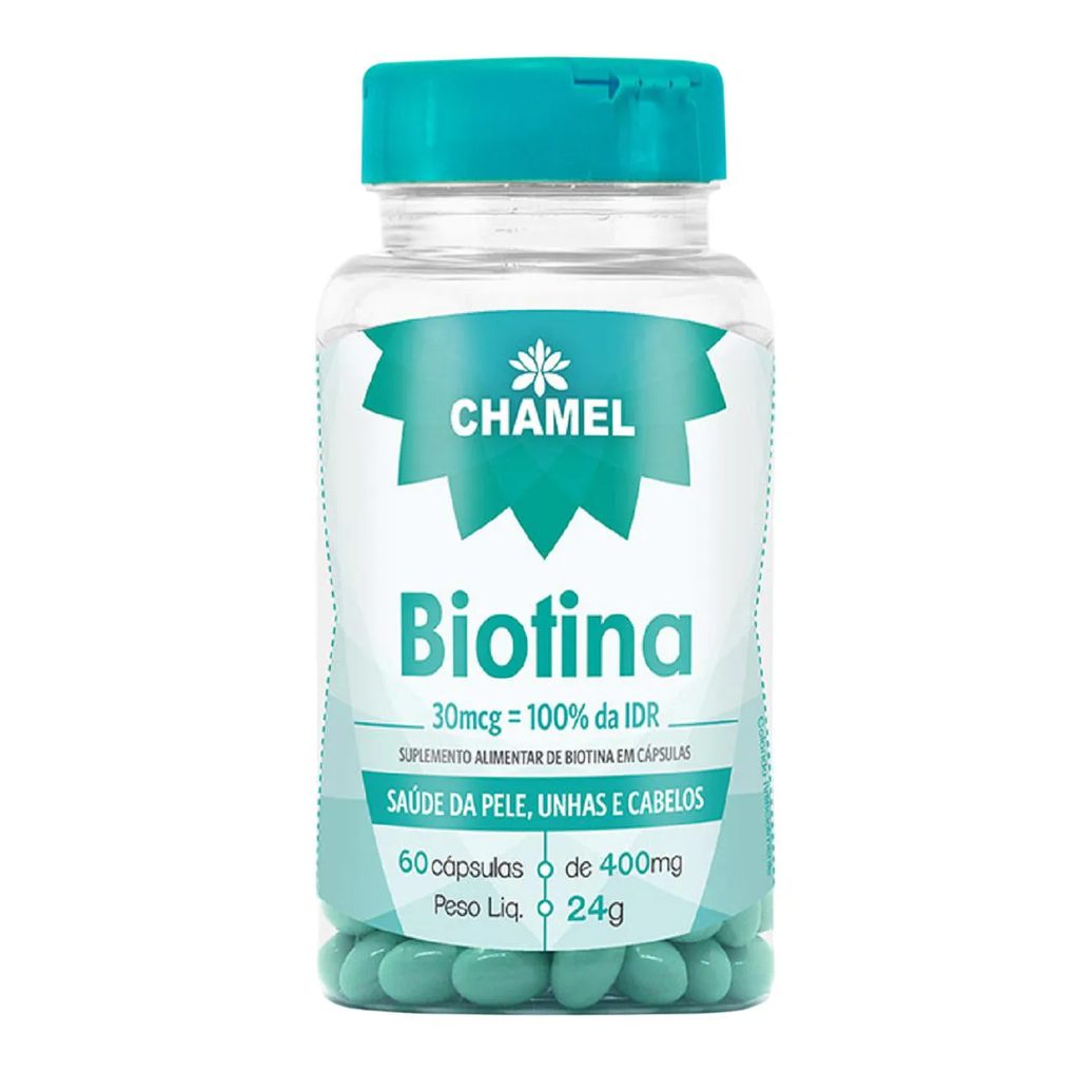 Biotina 30mcg 60 cápsulas de 400mg - Chamel