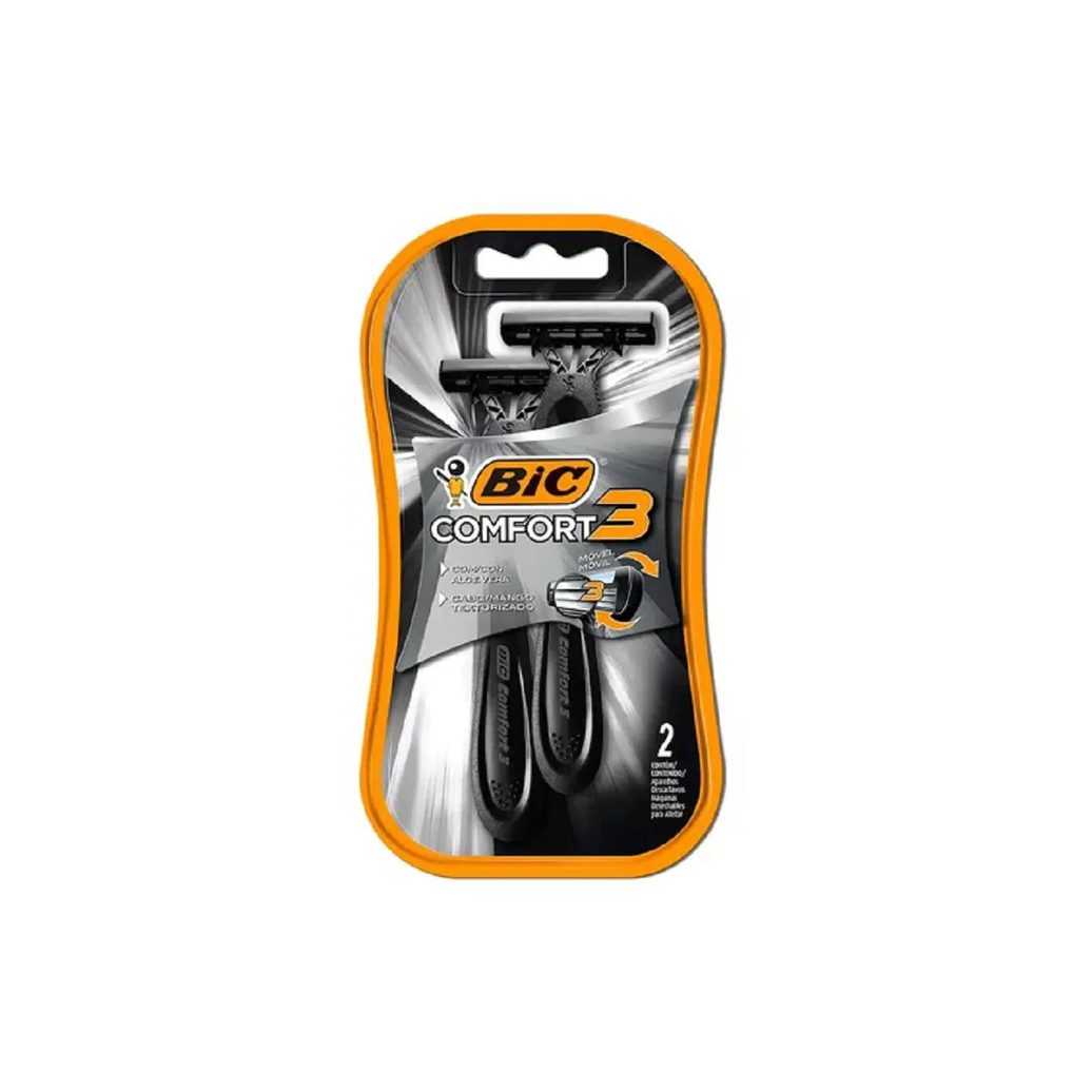 Aparelho de Barbear Bic 3 Comfort Black 2un - Bic