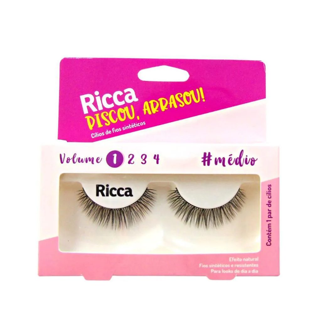 Cílios Postiços Ricca Belliz Piscou,arrasou Vol:1 Médio Cód.2672