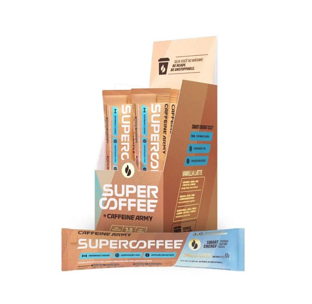 Supercoffee 3.0 To Go Display (14 Sachês de 10g) - Sabor: Vanilla Latte