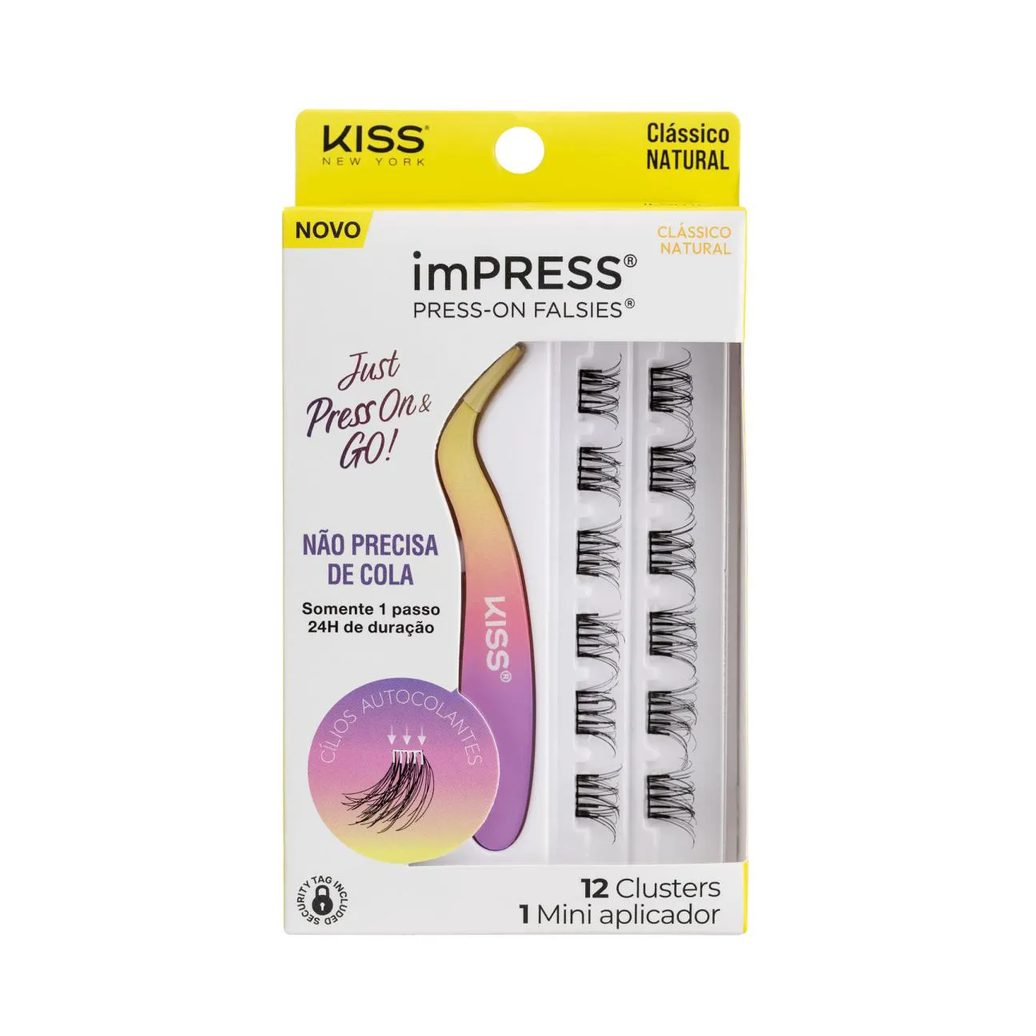 Cílios Postiços imPRESS Mini KIT Clássico Natural - Kiss New York