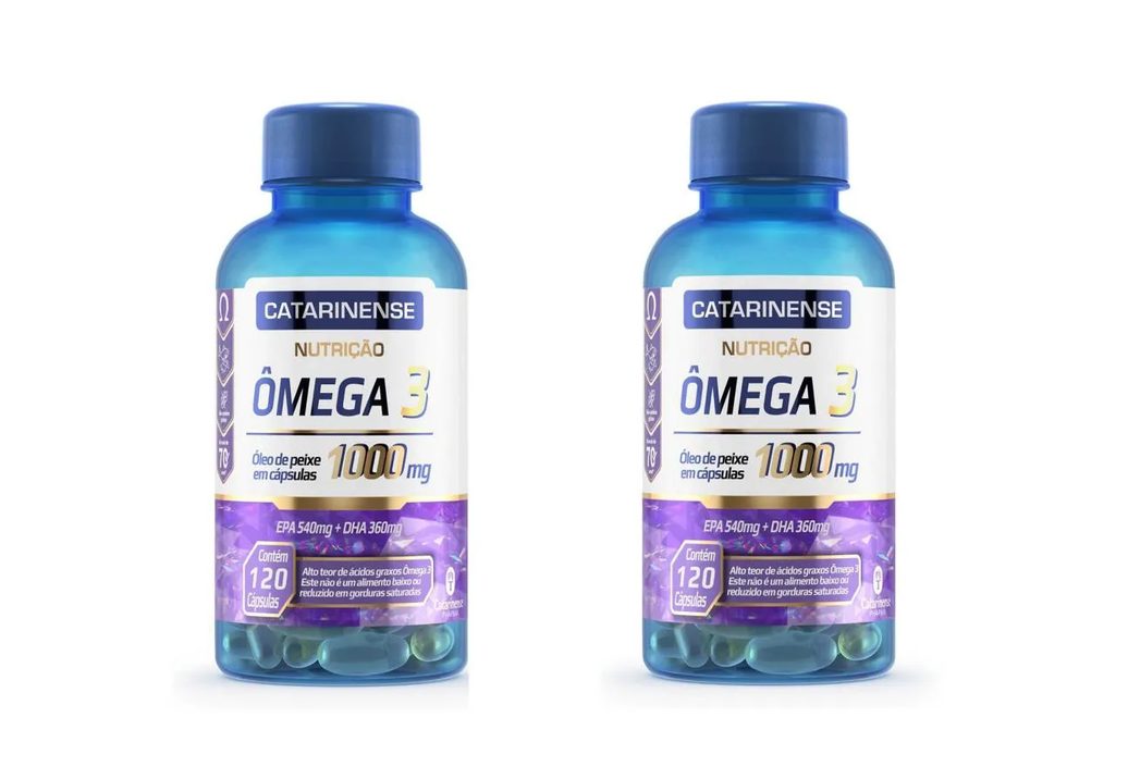 KIT 2 SUPLEMENTO CATARINENSE ÔMEGA 3 NUTRIçãO 120CPS
