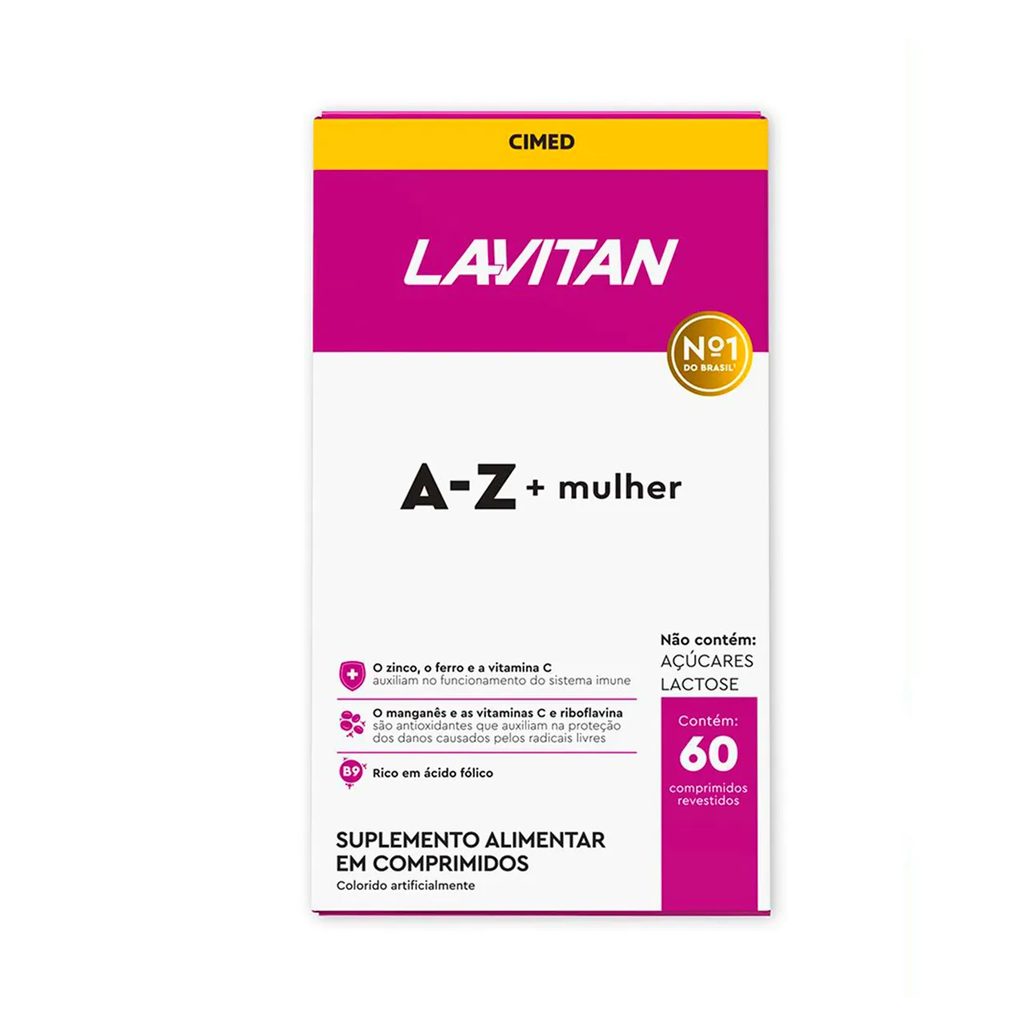 Kit Polivitamínico Lavitan A-Z Mulher 60 comprimidos + Cabelos e Unhas 60 cápsulas