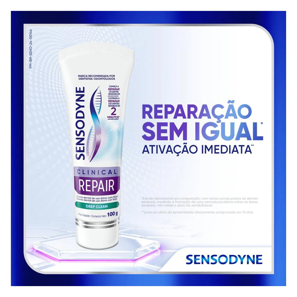 Creme Dental Sensodyne Clinical Repair Deep Clean 100g