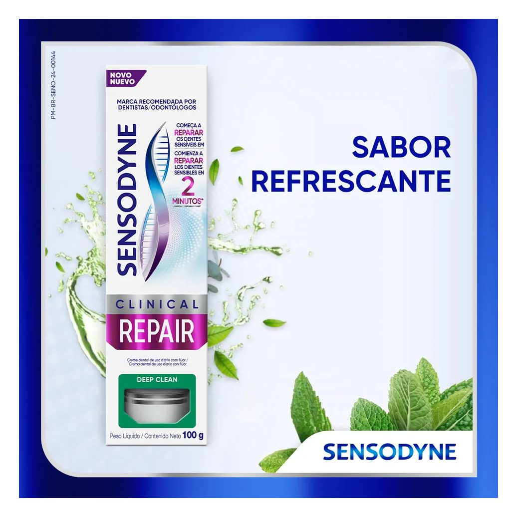 Creme Dental Sensodyne Clinical Repair Deep Clean 100g