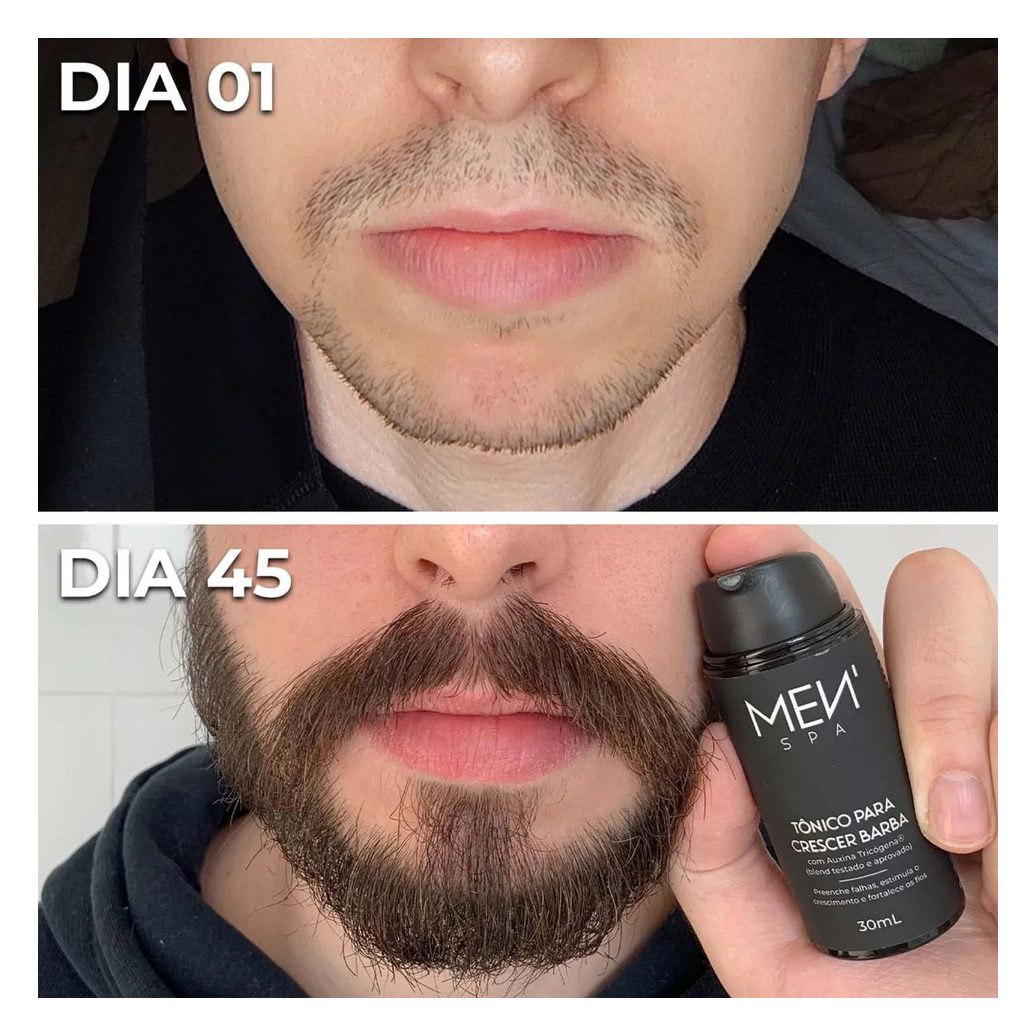 Tônico para Crescer Barba 30 Dias - Acelera e Preenche Falhas 30ml Menspa
