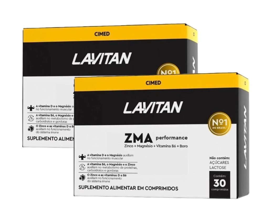 Suplemento Lavitan Zma Performance com 30 cápsulas - Kit 2 - Cimed