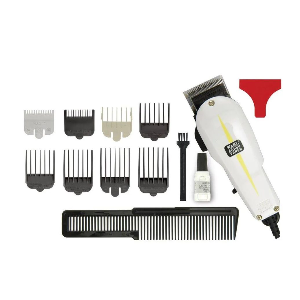 MáQUINA DE CORTAR CABELO WAHL SUPER TAPER PROFISSIONAL COM 8 PENTES DE CORTE 110