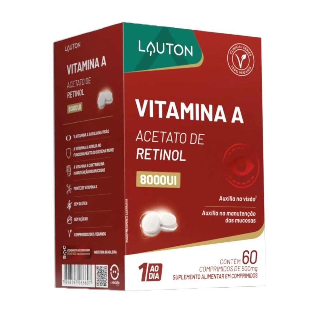 Vitamina a 8.000 Ui 60 comprimidos - Lauton