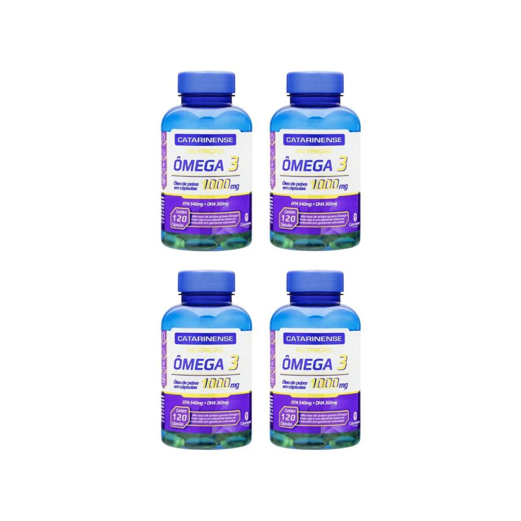 KIT 4 ÔMEGA 3 1000MG - 120 CAPS - CATARINENSE