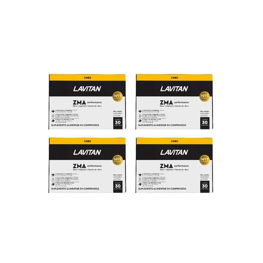 Kit 4 Lavitan Zma Performance Homem - 30 cápsulas - Cimed
