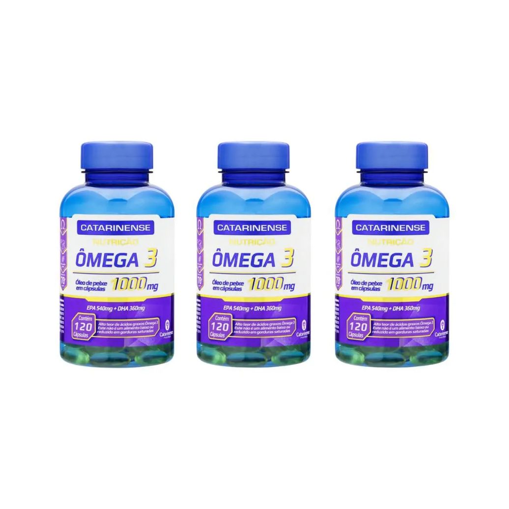 KIT 3 ÔMEGA 3 1000MG - 120 CAPS - CATARINENSE