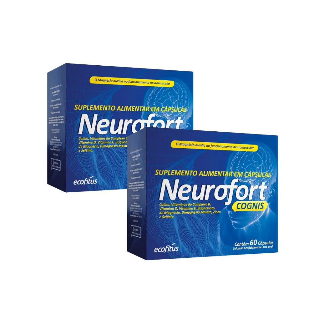 Kit 2 Neurofort com 60caps- Ecofitus