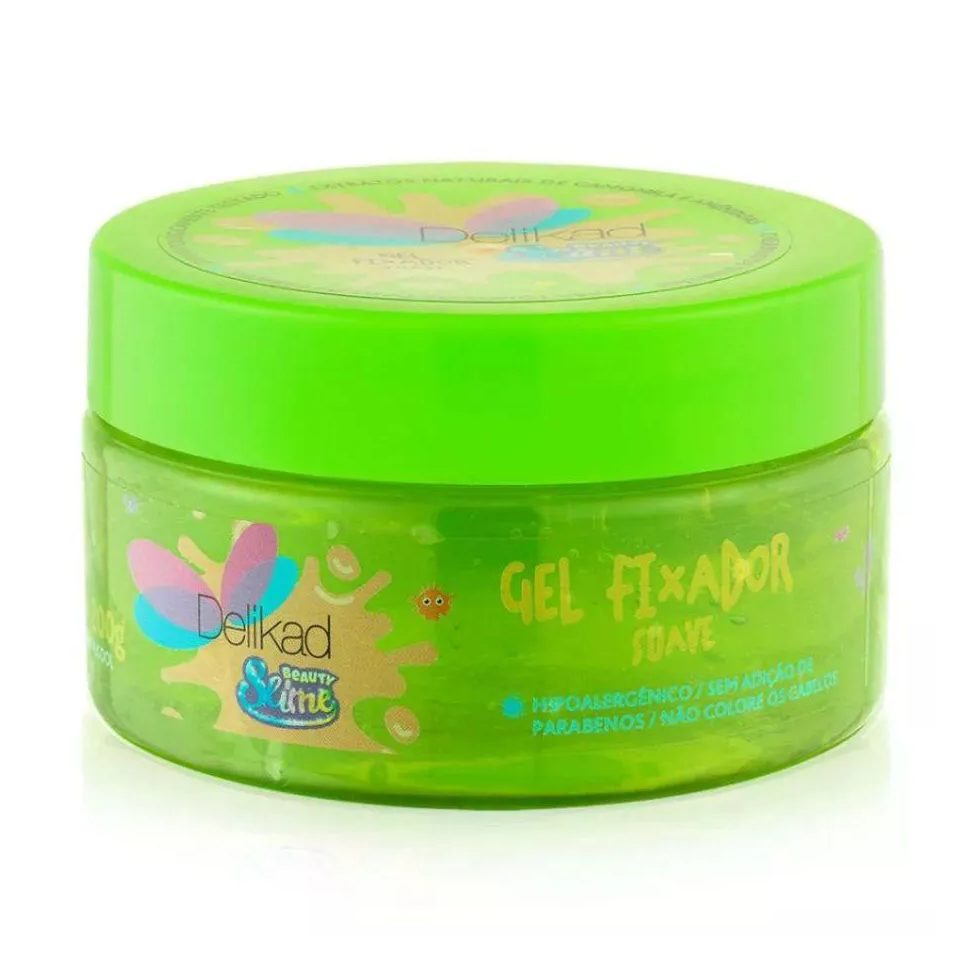 Gel Fixador Suave Beauty Slime Verde Neon 200g