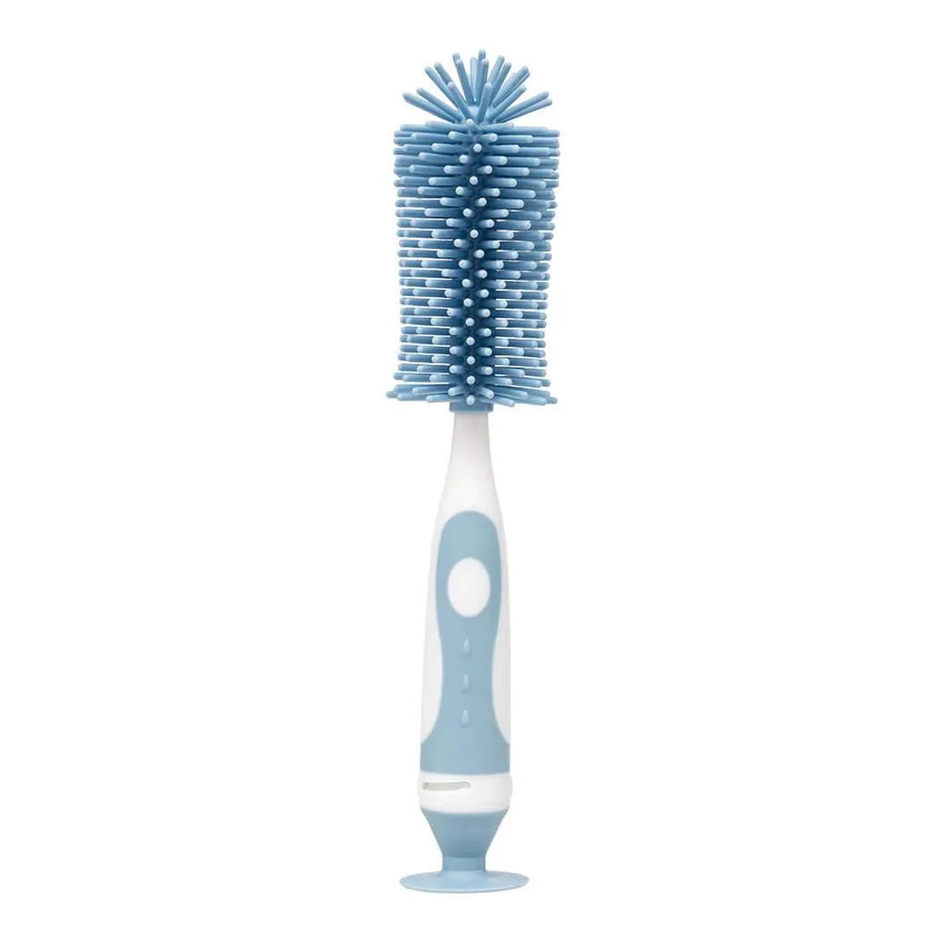 Escova para Mamadeira em Silicone Azul - Buba