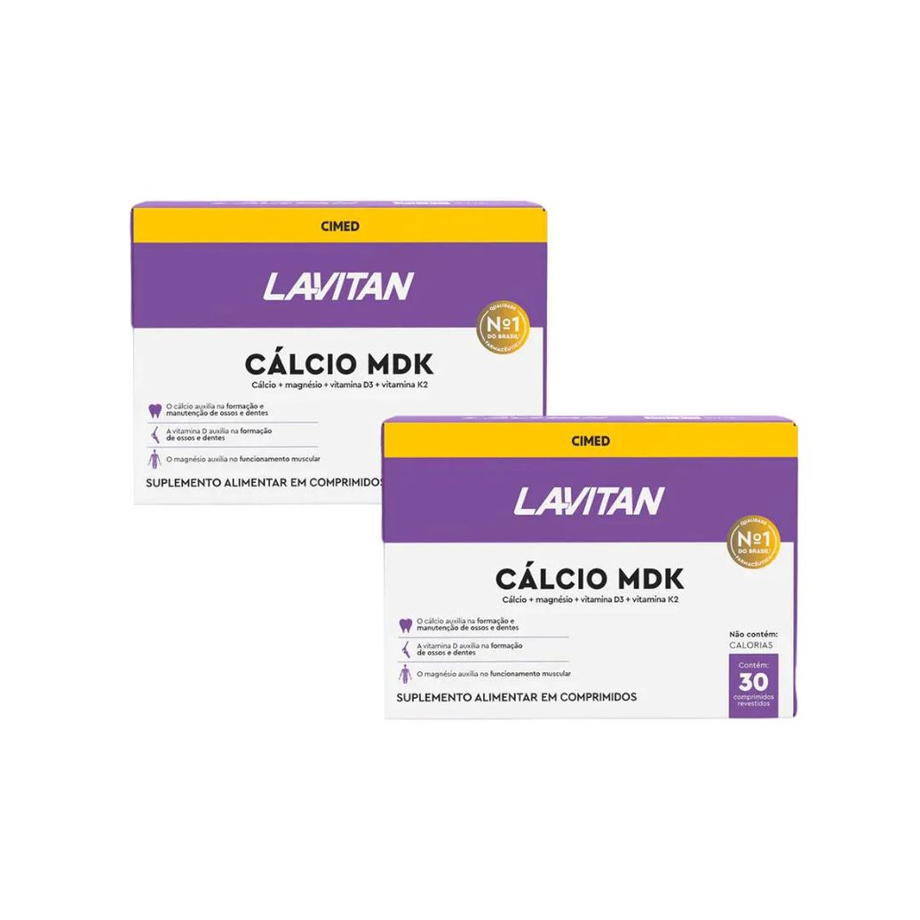 Kit 2 Lavitan Cálcio Mdk - 30 Cpr - Cimed