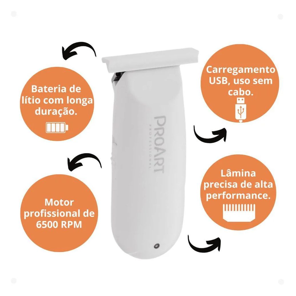 Máquina de Acabamento Proart Probarber Branca Mas01b