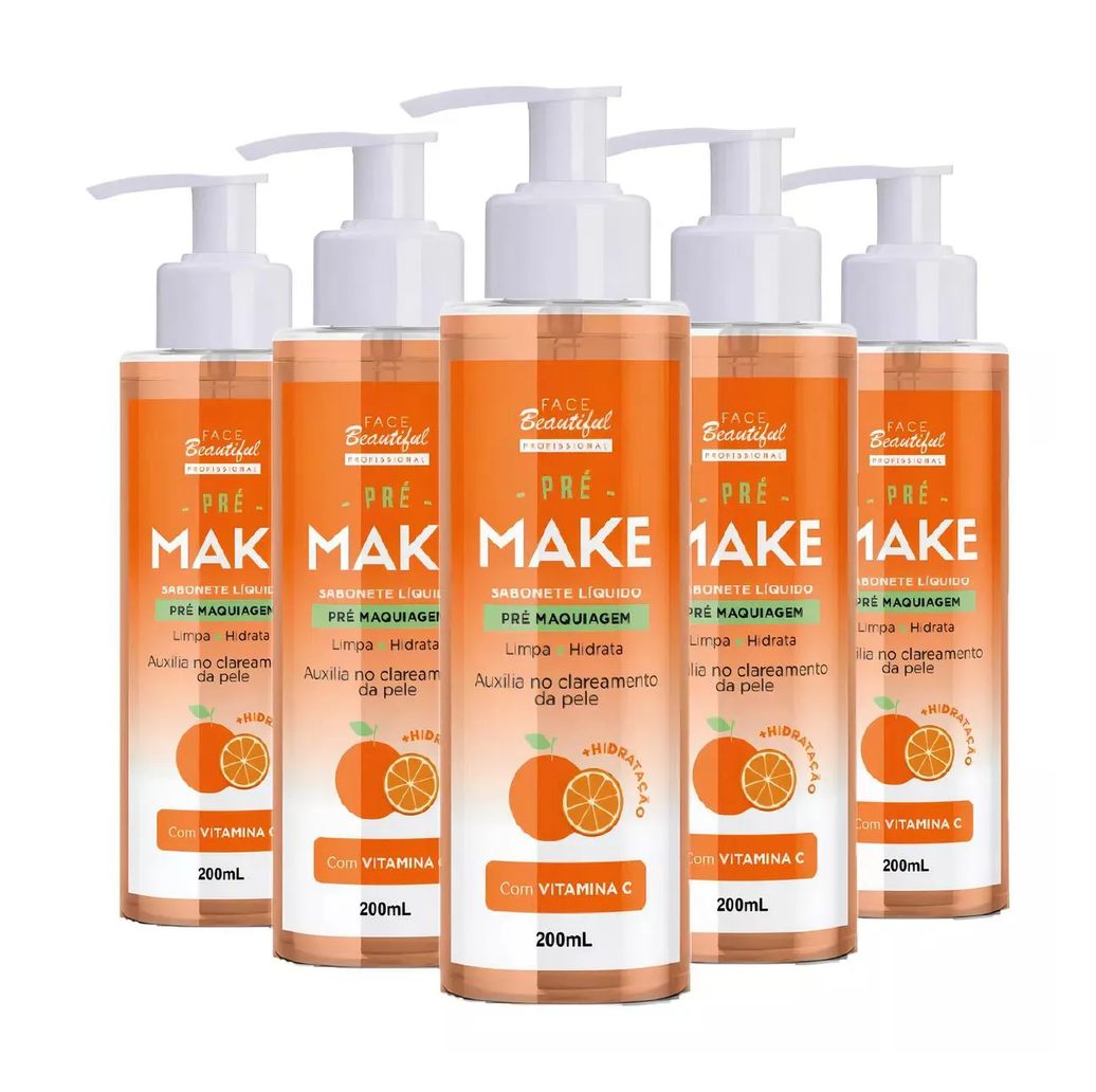 Sabonete Liquido Pré Make com Vitamina C Face Beautiful 200ml