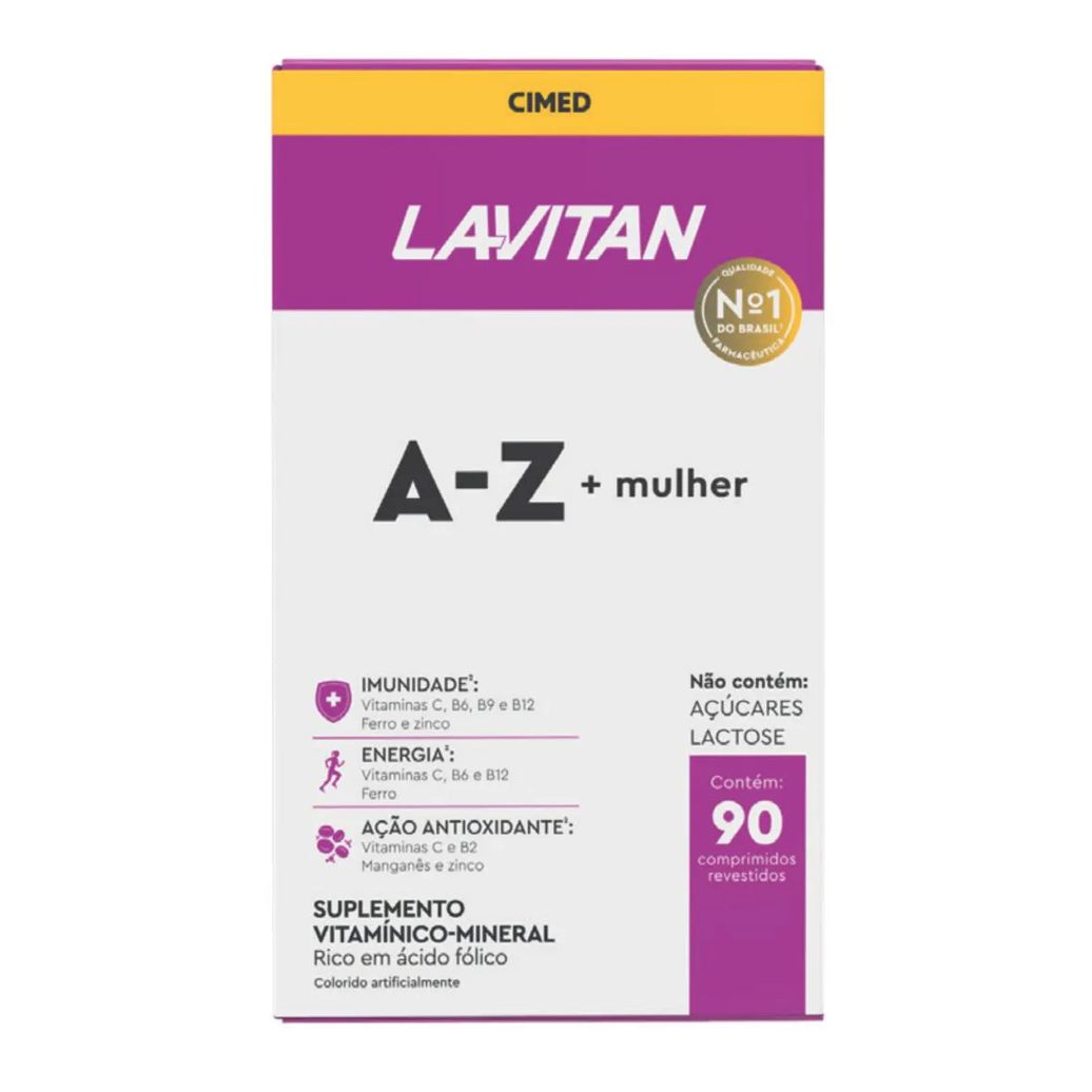 Lavitan Az Mulher 90 comprimidos Cimed Vitaminas Saúde da Mulher