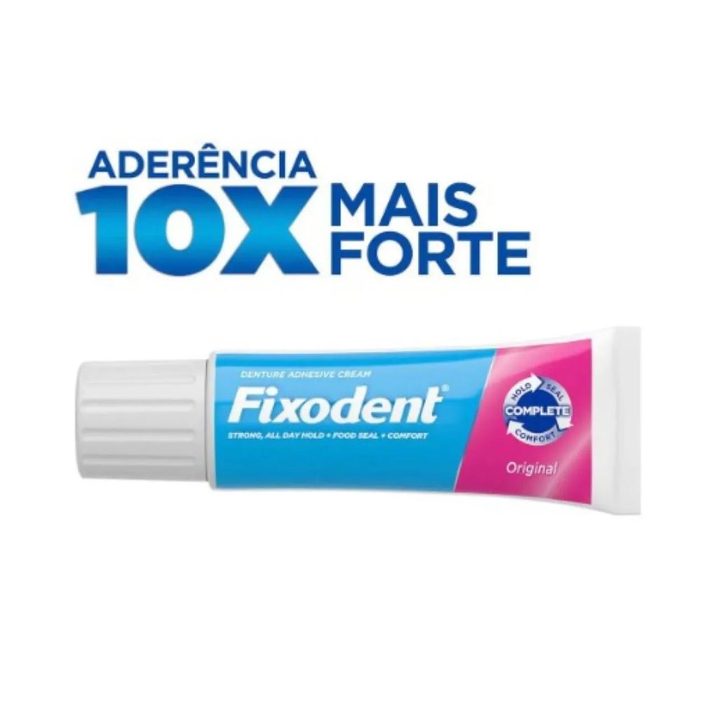 Creme Adesivo Para Dentadura Original Fixodent - Pack Com 2 Unidades de 21G