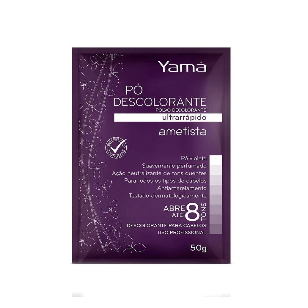 Descolorante em Pó Yamá Amestista 50g - Embalagem com 12 unidades