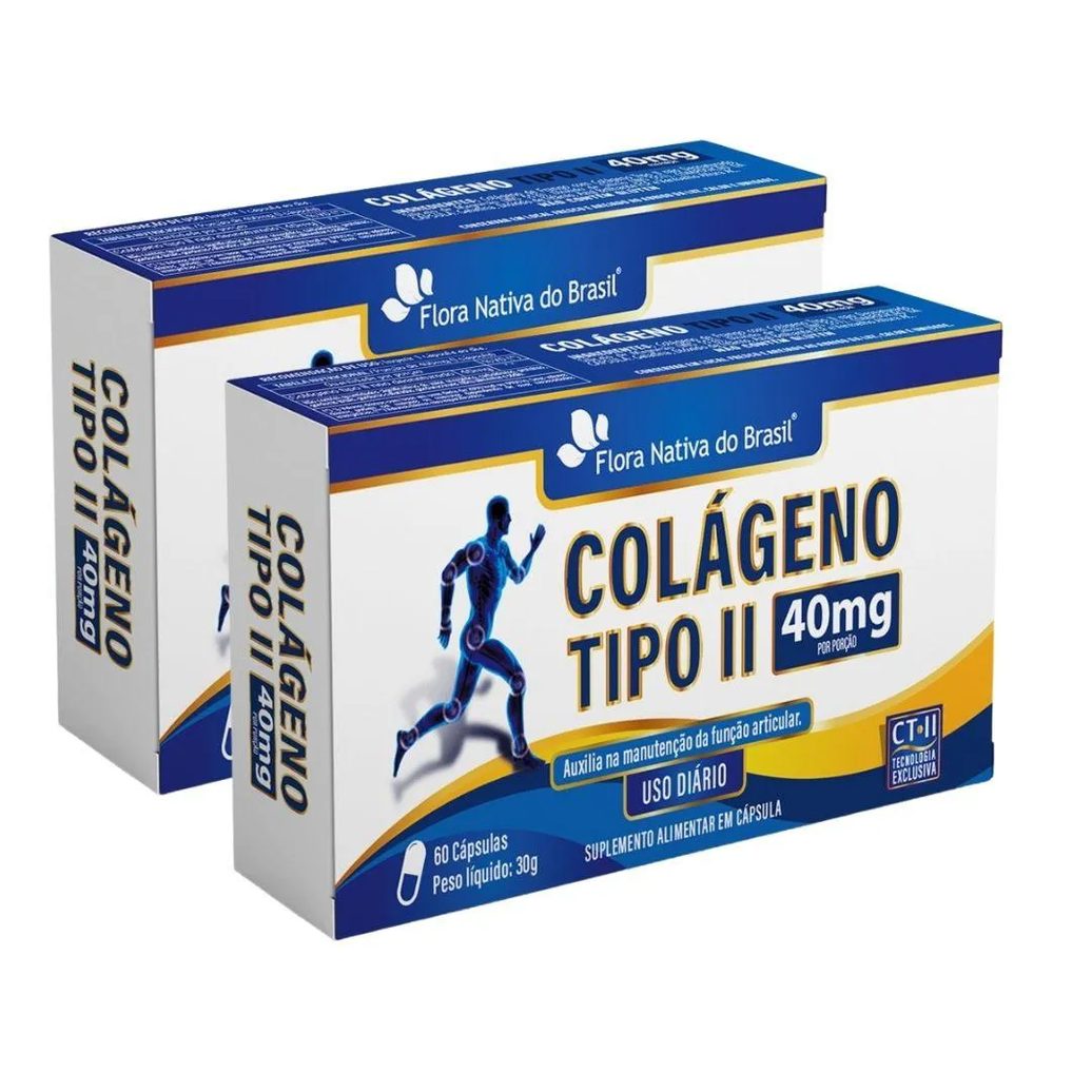 Kit 2x Colágeno Tipo 2 60 cápsulas - Flora Nativa