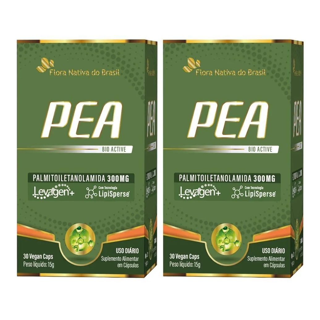 Kit 2x Pea - Palmitoiletanolamida (levagen®) 300mg 30 cápsulas - Flora Nativa